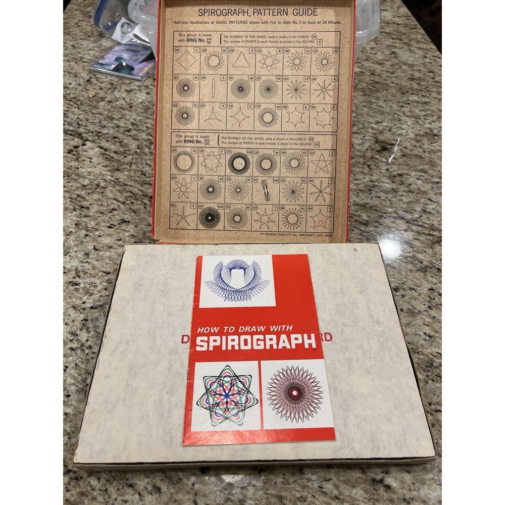 Vtg 1967 Kenner's New Spirograph Drawing Set Box Kit No. #401 Near Complete - Picture 7 of 16